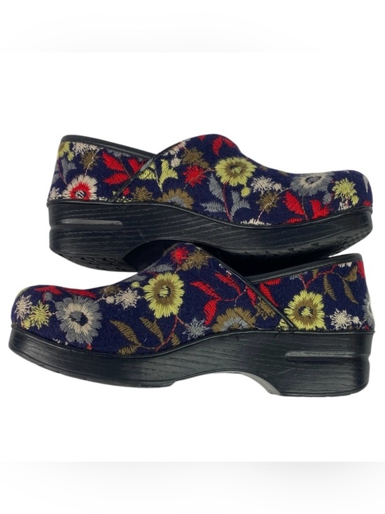 Dansko Shoes - Dansko Clogs Womens Size 9 EU 40 Multicolor Floral Embroidered Slip On Work